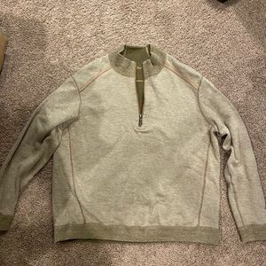 Tommy Bahama Reversible Mens 1/4 Zip Pullover Sweater M/L?